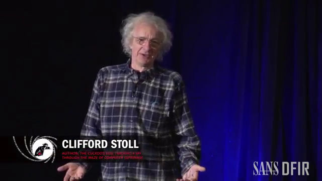 Cliff Stoll at the SANS CTI Summit