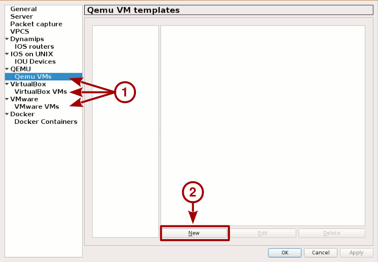 Screenshot: import a virtual machine