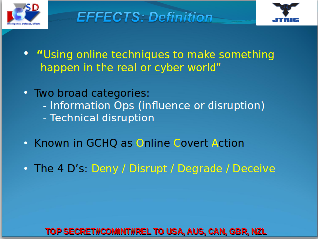 'JTRIG' GCHQ presentation